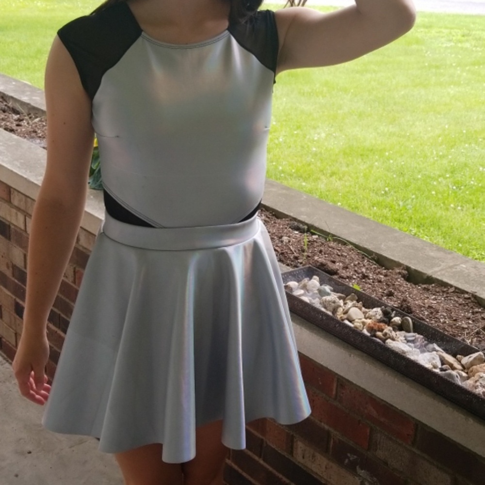 Holographic festival dress